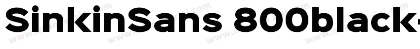 SinkinSans 800black字体转换